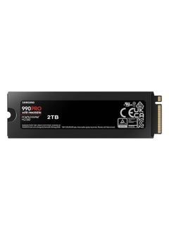 Samsung 990 Pro with Heatsink 2 TB NVMe 2.0 M.2 2280 Internal SSD, 7450 MB/s Sequential Read Speed, 6900 MB/s Sequential Write Speed, 3.3 Voltage, V-NAND 3-bit MLC, Black | MZ-V9P2T0CW 2 TB  - Image 2