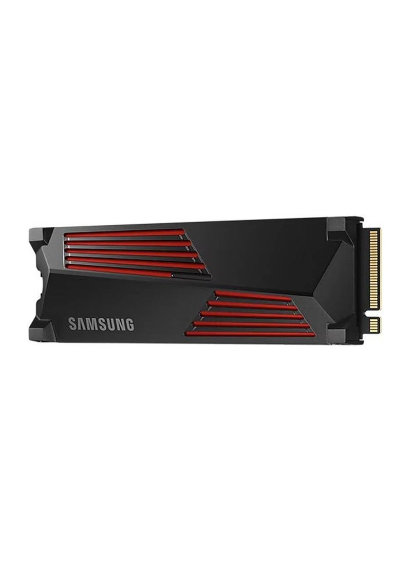 Samsung - 990 Pro with Heatsink 2 TB NVMe 2.0 M.2 2280 Internal SSD, 7450 MB/s Sequential Read Speed, 6900 MB/s Sequential Write Speed, 3.3 Voltage, V-NAND 3-bit MLC, Black | MZ-V9P2T0CW 2 TB - Image 1