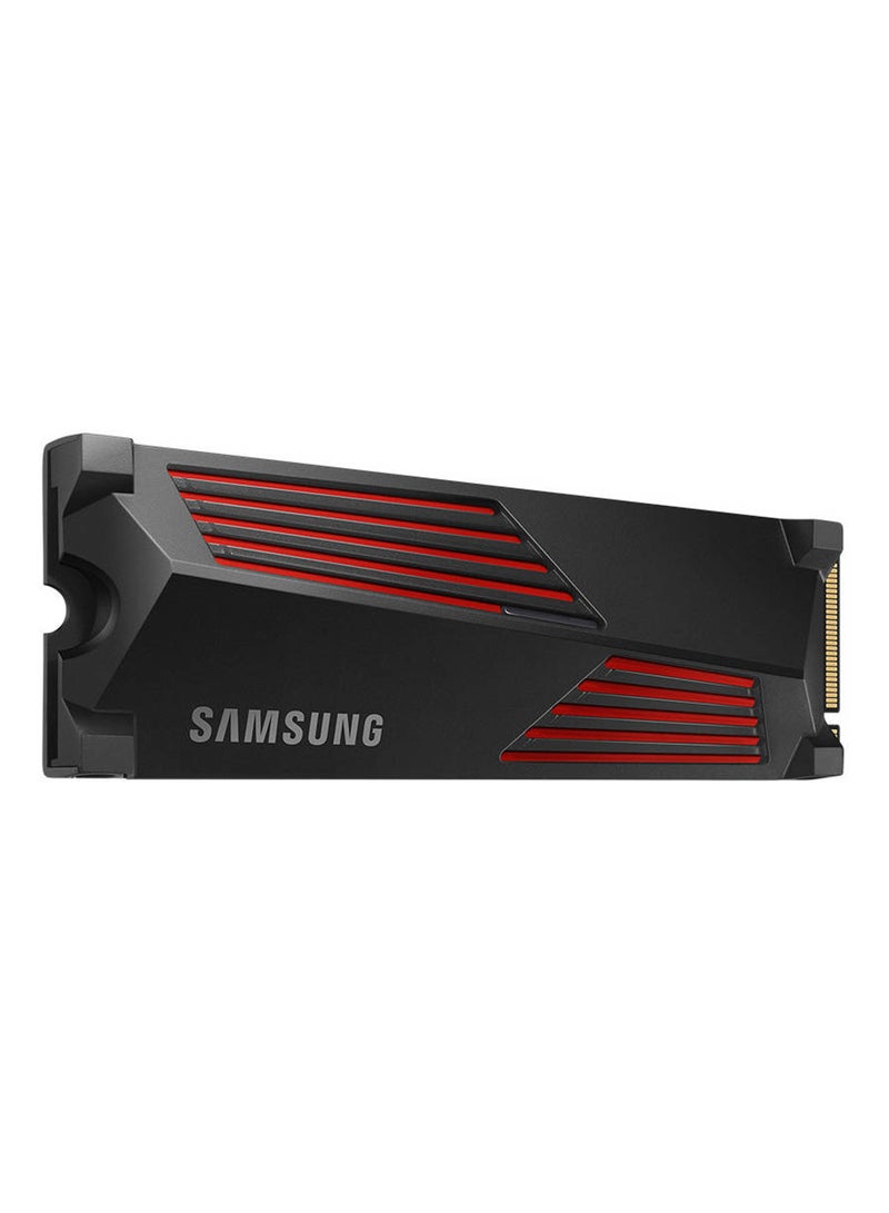 Samsung - 990 Pro with Heatsink 2 TB NVMe 2.0 M.2 2280 Internal SSD, 7450 MB/s Sequential Read Speed, 6900 MB/s Sequential Write Speed, 3.3 Voltage, V-NAND 3-bit MLC, Black | MZ-V9P2T0CW 2 TB - Image 1