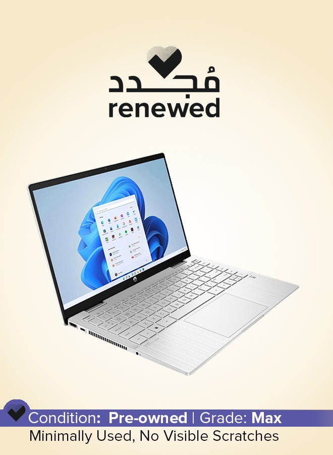 HP - Renewed - Pavilion x360 EK0073dx Laptop With 14-Inch Display,Intel Core i5/12th Generation/16GB RAM DDR4/512GB SSD NVMe/Intel Iris Xe Graphics English/Arabic Silver - Image 1