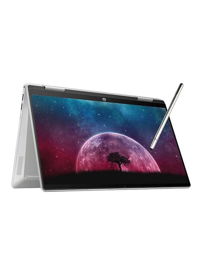 HP - Renewed - Pavilion x360 EK0073dx Laptop With 14-Inch Display,Intel Core i5/12th Generation/16GB RAM DDR4/512GB SSD NVMe/Intel Iris Xe Graphics English/Arabic Silver - Image 1