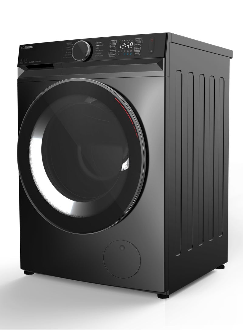 Toshiba - 9 Kg Front Load Washing Machine, 1400 RPM, 16 Programs, Remote ,Wi-Fi, Temp And Spin Speed Selection 9 kg TW-BK100GF4B(SK) Silver - Image 1