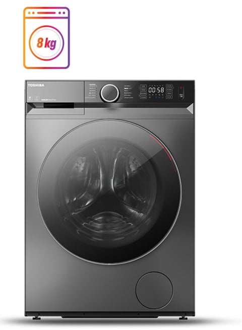 8 Kg  Front Load Washing Machine, 1400 RPM, 16 Programs,, ECO Cold Wash, Fast And Steam Wash 8 kg TW-BL90A4B(SK) Silver