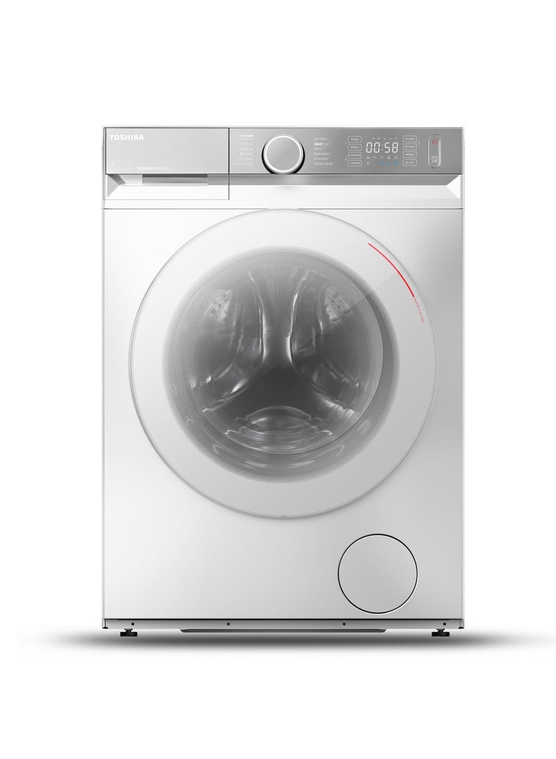 Toshiba - 10/7 Front Load Washer Dryer, 1400 RPM, 16 Programs, Remote , Wi-Fi, Temp And Spin Speed Selection TWD-BM110GF4B(WS) White - Image 1