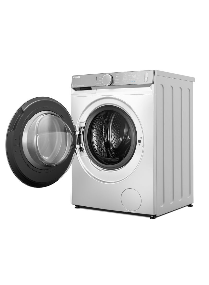Toshiba - 10/7 Front Load Washer Dryer, 1400 RPM, 16 Programs, Remote , Wi-Fi, Temp And Spin Speed Selection TWD-BM110GF4B(WS) White - Image 1