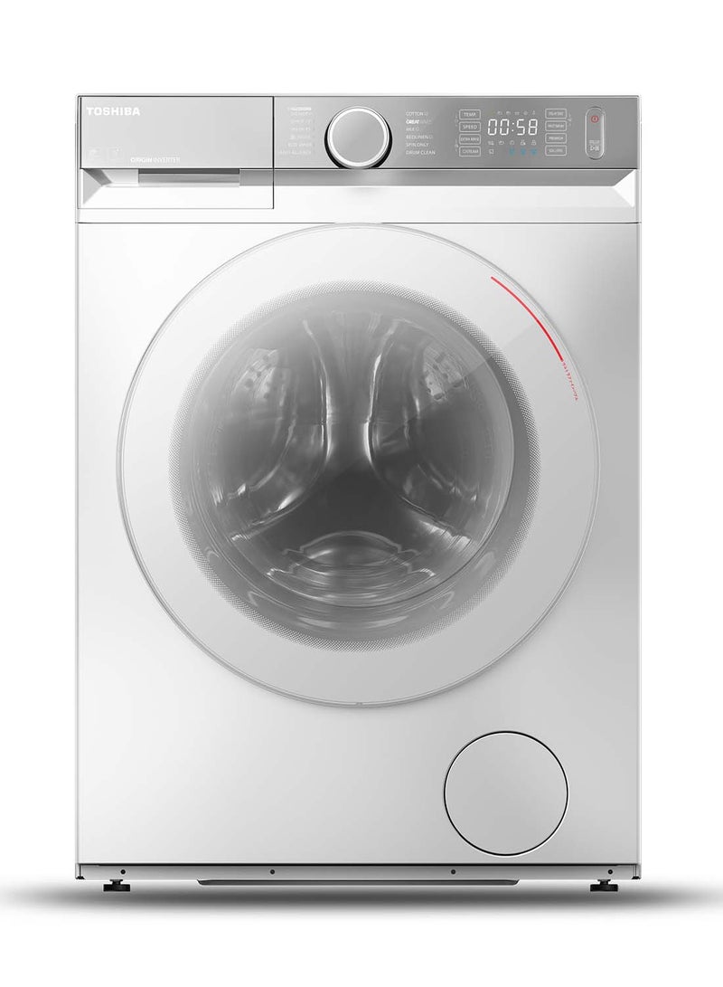 Toshiba - 12/8 Front Load Washer Dryer, 1400 RPM, 16 Programs, Front Load Washer Dryer , Wi-Fi , Remote, Temp And Spin Speed Selection 12 kg TWD-BM130GF4B(WS) White - Image 1
