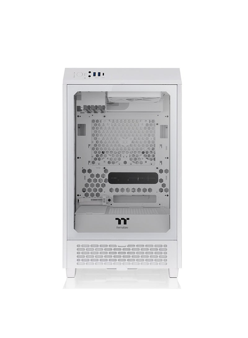 Thermaltake The Tower 200 Snow Mini Computer Case, SPCC+Tempered Glass Material, Supports Up to 280mm Radiator, Up to 4 Fans Support, Removable Dust Filter, Snow White | CA-1X9-00S6WN-00 Snow  - Image 3