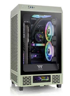 Thermaltake The Tower 200 Matcha Green Mini Computer Case, SPCC+Tempered Glass Material, Supports Up to 280mm Radiator, Up to 4 Fans Support, Removable Dust Filter, Matcha Green | CA-1X9-00SEWN-00 Matcha Green  - Image 1