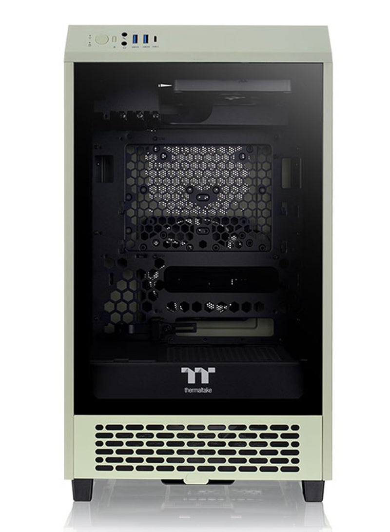 Thermaltake The Tower 200 Matcha Green Mini Computer Case, SPCC+Tempered Glass Material, Supports Up to 280mm Radiator, Up to 4 Fans Support, Removable Dust Filter, Matcha Green | CA-1X9-00SEWN-00 Matcha Green  - Image 2