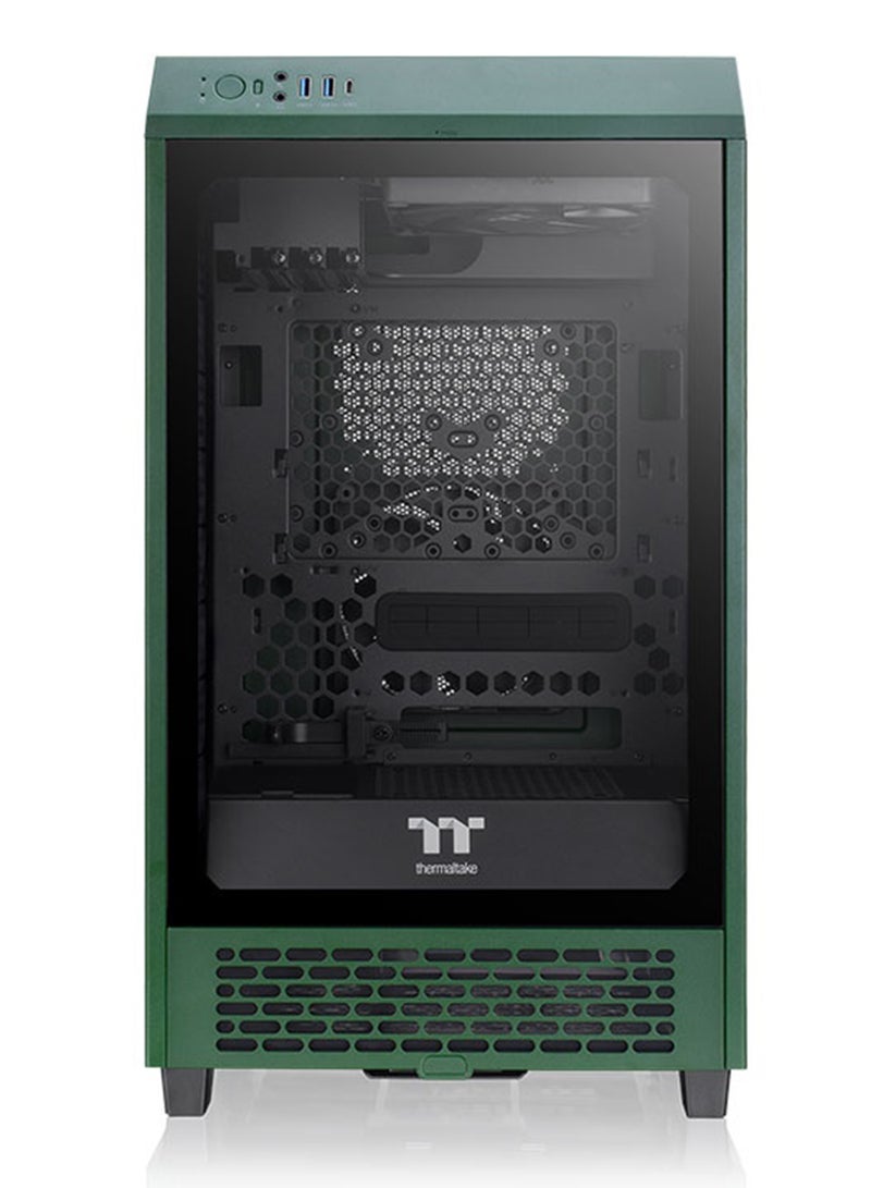 Thermaltake The Tower 200 Racing Green Mini Computer Case, SPCC+Tempered Glass Material, Supports Up to 280mm Radiator, Up to 4 Fans Support, Removable Dust Filter, CA-1X9-00SCWN-00 Racing Green  - Image 2
