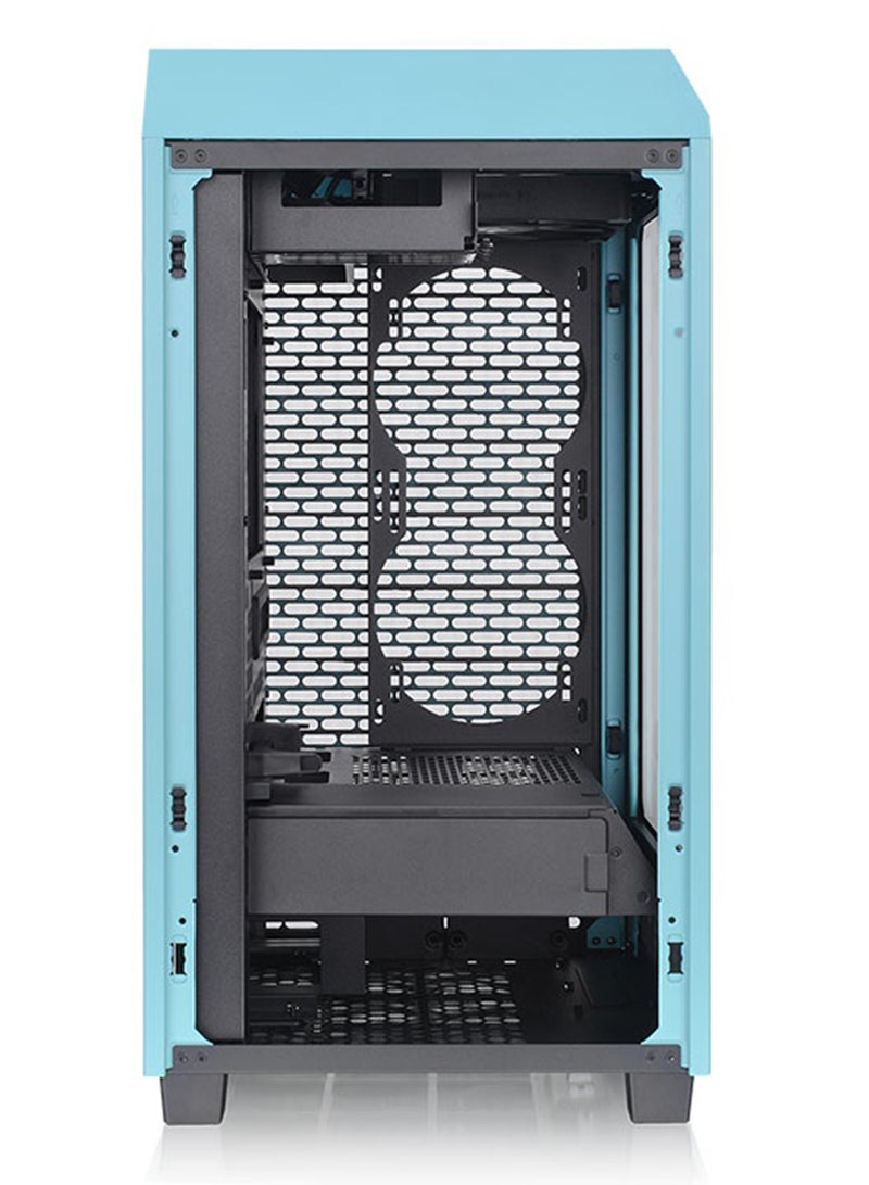 The Tower 200 Turquoise Mini Computer Case, SPCC+Tempered Glass Material, Supports Up to 280mm Radiator, Up to 4 Fans Support, Removable Dust Filter, Turquoise | CA-1X9-00SBWN-00 Turquoise