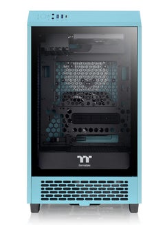 Thermaltake The Tower 200 Turquoise Mini Computer Case, SPCC+Tempered Glass Material, Supports Up to 280mm Radiator, Up to 4 Fans Support, Removable Dust Filter, Turquoise | CA-1X9-00SBWN-00 Turquoise  - Image 2