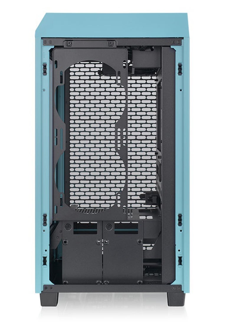 The Tower 200 Turquoise Mini Computer Case, SPCC+Tempered Glass Material, Supports Up to 280mm Radiator, Up to 4 Fans Support, Removable Dust Filter, Turquoise | CA-1X9-00SBWN-00 Turquoise