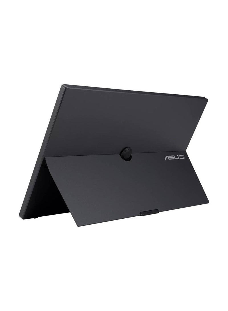 ASUS - ZenScreen MB16AHG portable monitor — 16 inch (15.6 inch viewable) FHD (1920 x 1080), IPS, 144Hz, USB-C, Mini-HDMI, Freesync Premium™, Ergo kickstand, Tripod socket, Flicker Free, Low Blue Light Black - Image 1