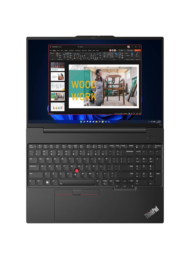 Lenovo - ThinkPad E16 Business (Upgraded Version) Laptop 16.0" IPS FHD+ Display (Intel 13th Gen i5-1335U, 16GB RAM, 512GB SSD, Fingerprint Reader, Thunderbolt 4, FHD Webcam, WiFi 6, Win 11 Pro English Black - Image 1