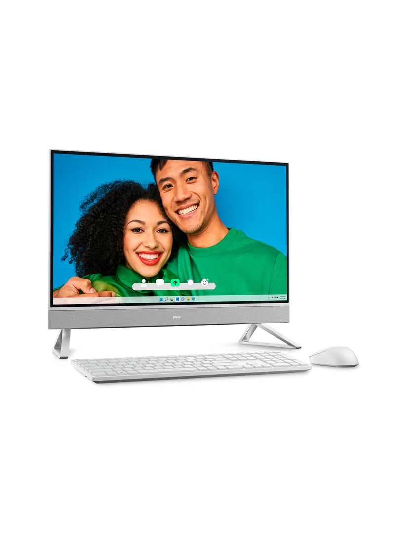 DELL - Inspiron 7720 All-In-One Desktop Computer, 27 Inch FHD WVA Display, Intel Core i7-1355U CPU, 16GB RAM, 1TB SSD, GeForce MX550 2GB GPU, Wireless Mouse And ENG K/B, Windows 11 Home English White - Image 1