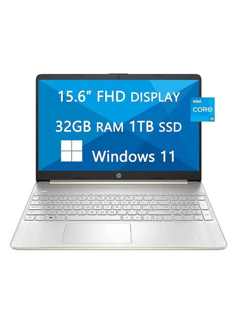 15 FHD (Upgraded Version) Laptop, 2023 Newest Upgrade, Intel Core i5-1135G7, Quad-core, 32GB RAM, 1TB SSD, Ethernet, Fast Charge, Webcam, Wi-Fi, BT, Windows 11, LIONEYE HDMI Cable, (15-dy2795wm) English Silver