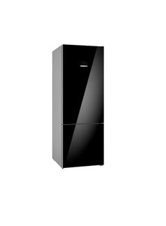 BOSCH Series 6, free-standing fridge with bottom freezer, glass door, 193 x 70 cm, 508 L KGN56LB3E9 Black  - Image 1