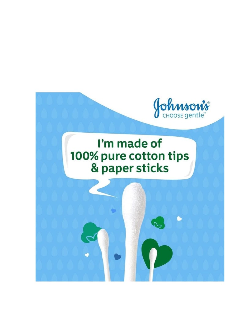 Johnson's 100-Piece Pack Of 4 Baby Cotton Buds  - Image 3