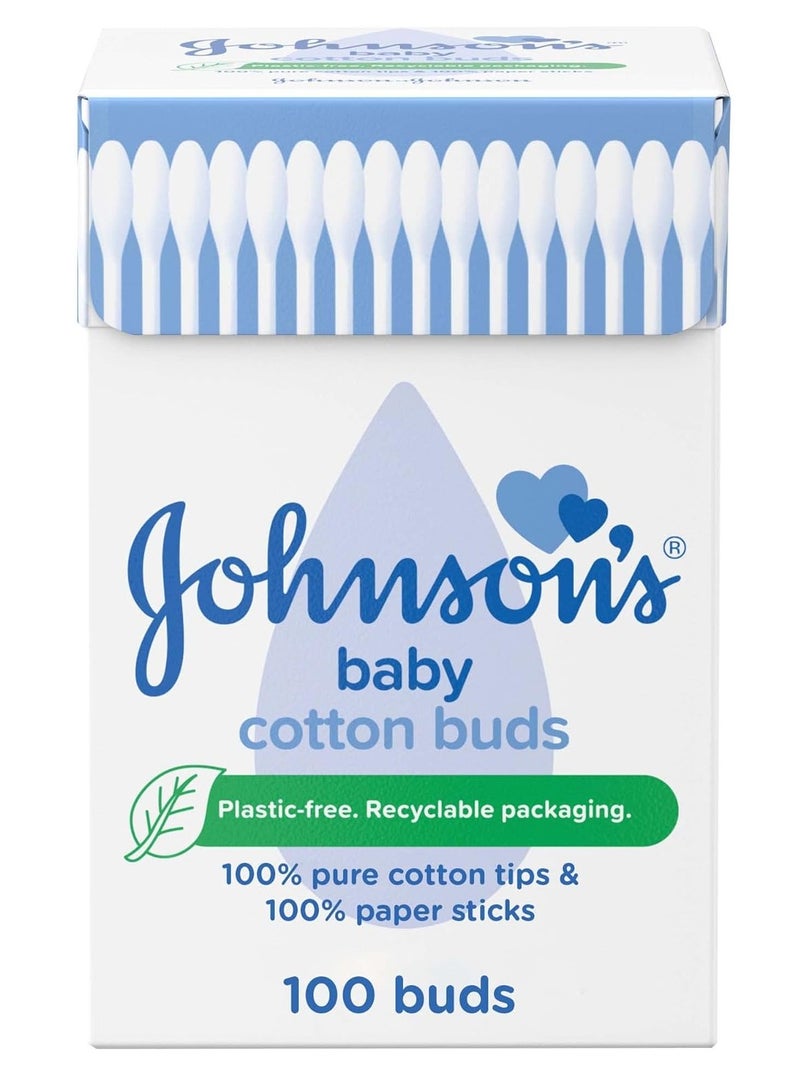 Johnson's 100-Piece Pack Of 4 Baby Cotton Buds  - Image 2
