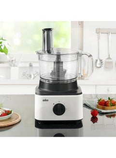 8-In-1 Food Processor System With 2 Speed Button And Pulse/Chop/Slice/Grate/Whisk/Puree 2.1 L 750 W FP0132WH White - pnsku/N70039915V/45/_/1710095647/59b2f8b3-e1de-4477-b9b8-6727d6dfe46c