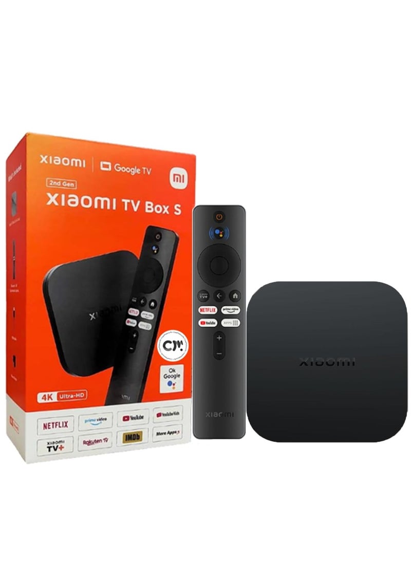 شاومي مشغل الوسائط جوجل تي في بوكس اس الجيل الثاني 4K الترا اتش دي، اسود - Image 1