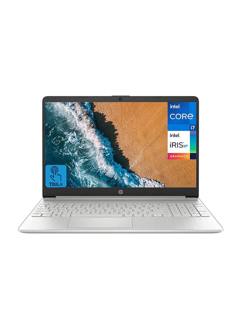 HP 2023 Newest 15 Laptop, 15.6" FHD Touchscreen, Intel Core i7-1255U (Up to 4.7GHz), 16GB RAM, 512GB PCIe SSD, Intel Iris Xe Graphics, HD Camera, WiFi 5, Bluetooth, HDMI, Windows 11 Home, English Silver - Image 1