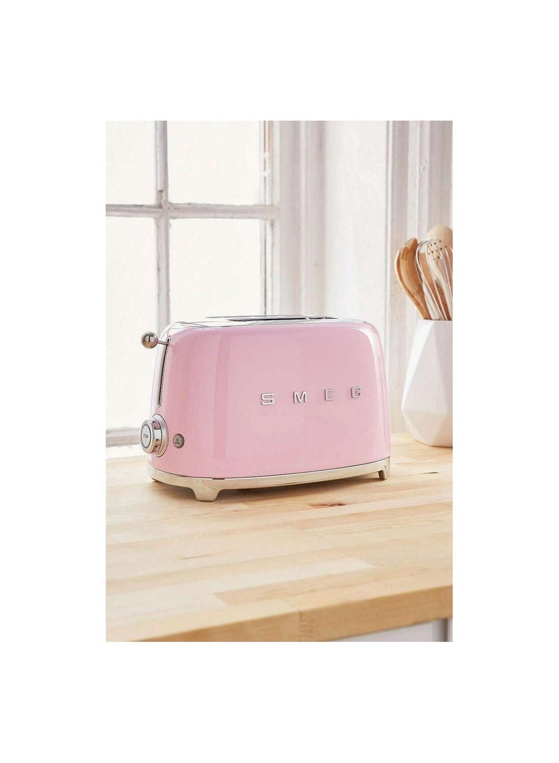 سميج Smeg 2-Slice Retro Toaster 1035 W TSF01PKUK Pink - Image 4