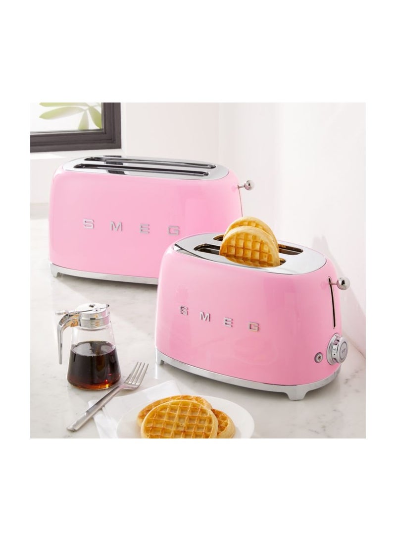 سميج Smeg 2-Slice Retro Toaster 1035 W TSF01PKUK Pink - Image 2