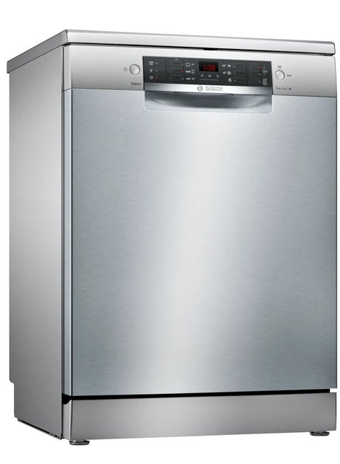Series 4, free-standing dishwasher, 12 persons, 60 cm, inox 9.5 L SMS46JI01V Silver
