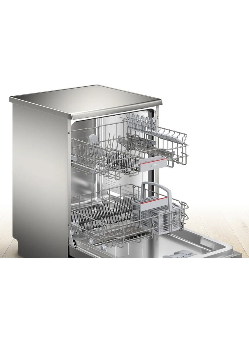 Series 4, free-standing dishwasher, 12 persons, 60 cm, inox 9.5 L SMS46JI01V Silver - pnsku/N70040021V/45/_/1705917627/a5846512-22fa-4968-b4ea-aec9a98c8d6e