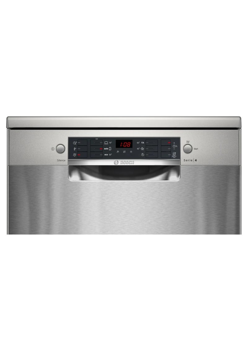 Series 4, free-standing dishwasher, 12 persons, 60 cm, inox 9.5 L SMS46JI01V Silver - pnsku/N70040021V/45/_/1705917627/d79b6dfc-e24c-49c7-9dd4-f23177f80b8e