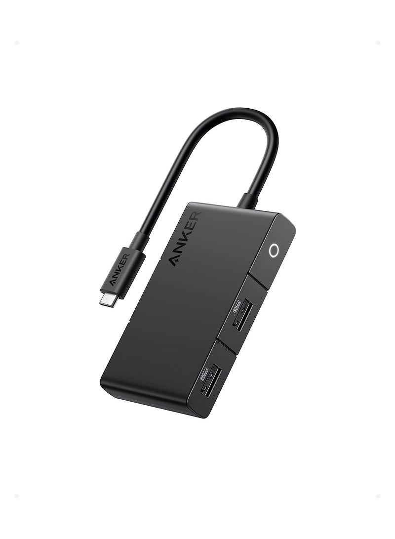 Anker - USB C Hub, 332 USB-C Hub (5-in-1, 4K HDMI) with 100W Power Delivery, 4K@30Hz HDMI Display, 5Gbps USB-C and USB-A Data Ports for MacBook, iPad, Lenovo, Dell, HP Laptops, and More () Black - Image 1