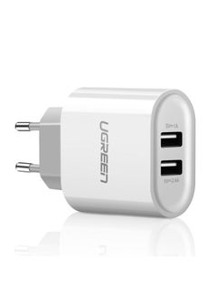 Ugreen UGREEN 20384 3.4A Dual USB Multiple Protection Charger White  - Image 1