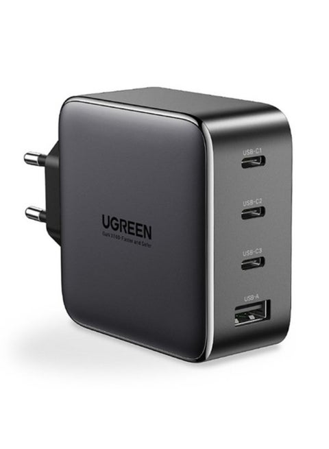 Ugreen GaN fast charger 3x USB Type C / USB Power Delivery 3.0 QuickCharge 4+ FCP SCP AFC 100W EU black (CD226 40747) Black