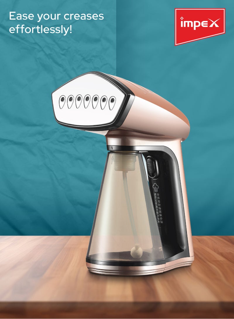 Impex Handheld, Portable Garment Steamer With Handheld Steam Iron, Quick Heat, Perfect For All Types Of Clothes 260 ml 1640 W GSM 6014 Ivory  - Image 3