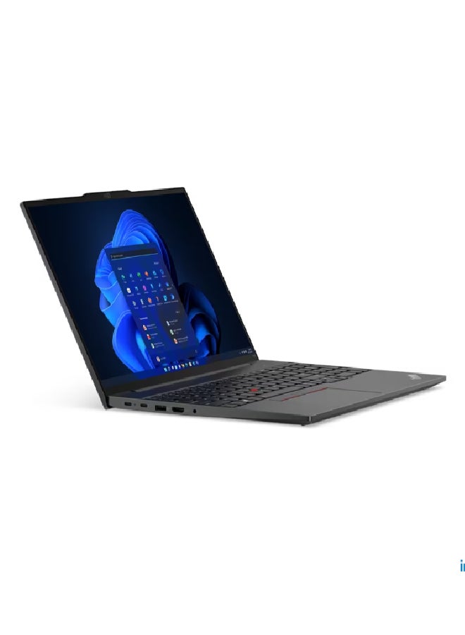 لينوفو كمبيوتر محمول ThinkPad E16 Gen 1 بشاشة مقاس 16 بوصة (1920 × 1200)، ومعالج Intel¬†Core¬†i5-1335U/ذاكرة وصول عشوائي سعة 8 جيجابايت/محرك أقراص SSD سعة 512 جيجابايت/DOS (بدون نظام التشغيل Windows)/بطاقة رسومات Intel Iris Xe/ الإنجليزية/العربية أسود جرافيت  - Image 2