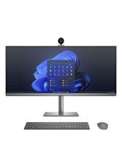 Envy All In One 34-C1007NE Desktop PC, Core- i7-12700-4.9GHz, 32GB, 2TB SSD, 34" WUHD IPS, Camera, Windows 11 Home, 4GB NVIDIA GeForce RTX 3050 Graphics English/Arabic Silver
