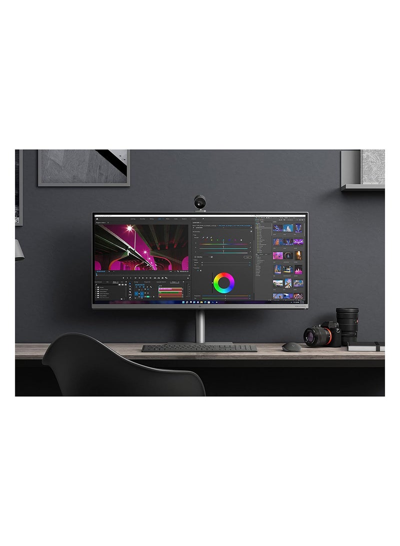 HP - Envy All In One 34-C1007NE Desktop PC, Core- i7-12700-4.9GHz, 32GB, 2TB SSD, 34" WUHD IPS, Camera, Windows 11 Home, 4GB NVIDIA GeForce RTX 3050 Graphics English/Arabic Silver - Image 1