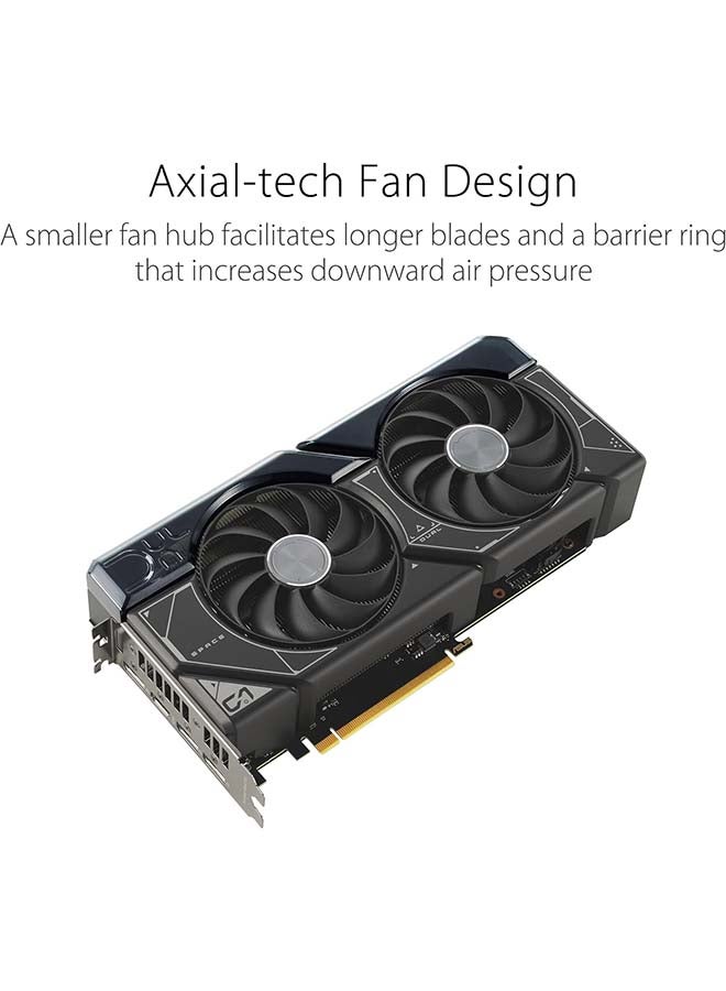 ASUS - Dual GeForce RTX 4070 SUPER EVO OC Graphics Card, 12GB GDDR6X 192-bit Memory, 2550 MHz Boost Clock, 21 Gbps Memory Speed, 7168 CUDA Cores, PCI E 4.0, HDMI 2.1a / DP 1.4A | 90YV0KC0-M0NA00 Black - Image 1