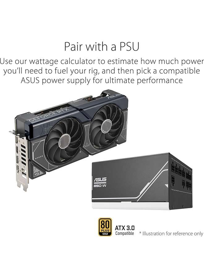 ASUS - Dual GeForce RTX 4070 SUPER EVO OC Graphics Card, 12GB GDDR6X 192-bit Memory, 2550 MHz Boost Clock, 21 Gbps Memory Speed, 7168 CUDA Cores, PCI E 4.0, HDMI 2.1a / DP 1.4A | 90YV0KC0-M0NA00 Black - Image 1