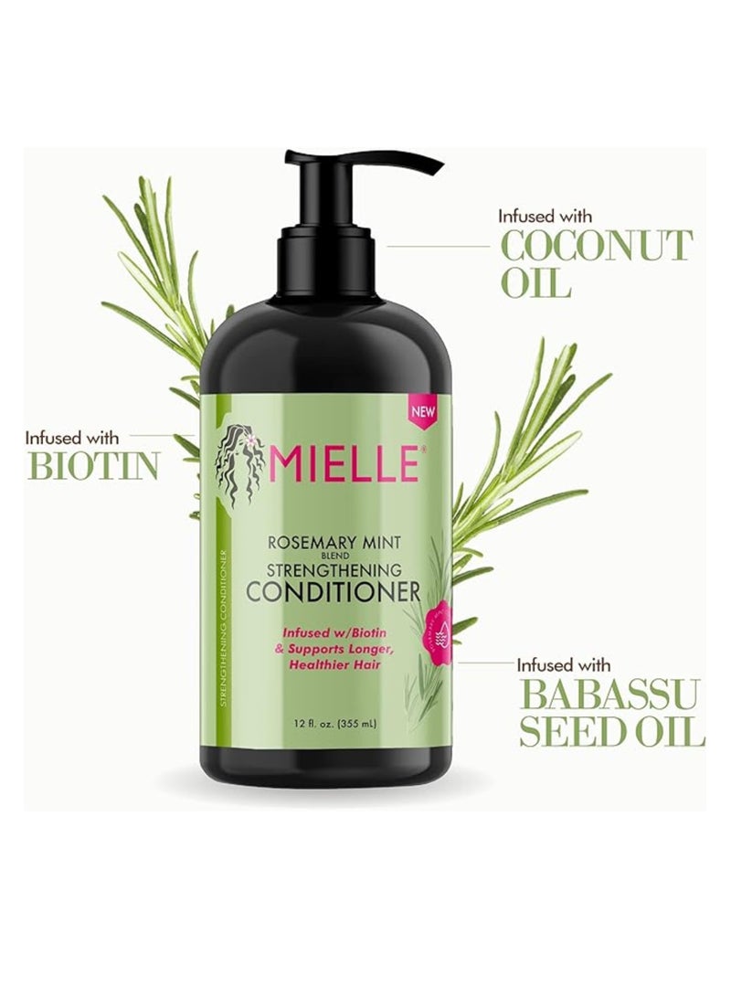 MIELLE Organics Rosemary And Mint Strengthening Conditioner 355ml - Image 2