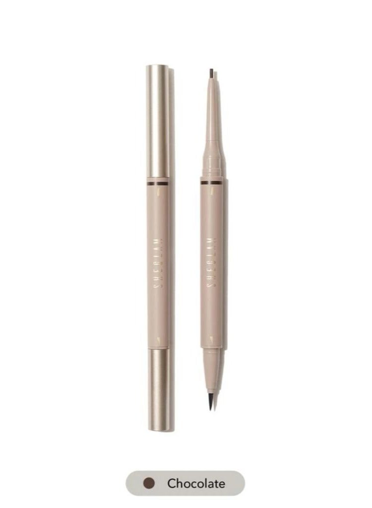 SHEGLAM Brows On Demand Waterproof 2-in-1 Eyebrow Pencil - Chocolate Chocolate - Image 4