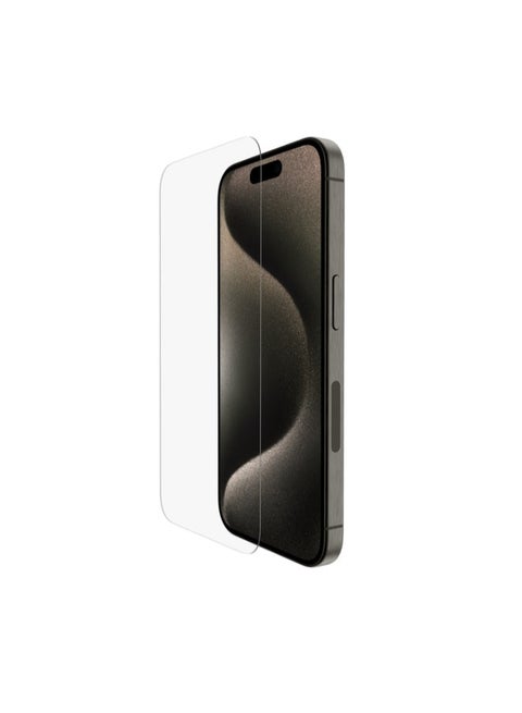 Screenforce Ultraglass 2 Treated Iphone 15 Pro Max Screen Protector, Scratch-Resistant, 9H Hardness Tested Glass With Slim Design, Includes Easy Align Tray For Bubble-Free Application Clear