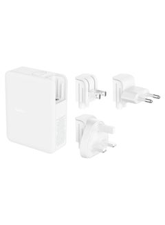 بيلكين شاحن GaN سريع PD 140 وات 3 منافذ USB-C و1 منفذ USB-A متعدد المنافذ، طاقة ذكية، لأجهزة iPhone وiPad وMacBooks وAndroid وSamsung وSurface والكمبيوتر الشخصي وأجهزة الكمبيوتر المحمولة، ومقابس المملكة المتحدة والاتحاد الأوروبي والولايات المتحدة للسفر  - Image 4