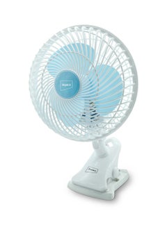 Table And Clip Fan, 8 Inch, 2 Speed Settings With Oscillating/Rotating, Portable Fan For Home Office Outdoor Travel CF 01 White