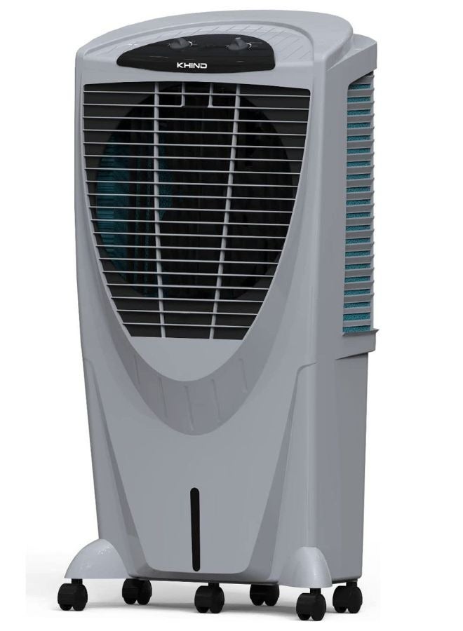 KHIND Glacier-4D Desert Cooler with 4 Dimensional Air Intake, Honeycomb Pads, Activated Silver Cation for Fresher Air Glacier-4D-KHIND Grey  - Image 1