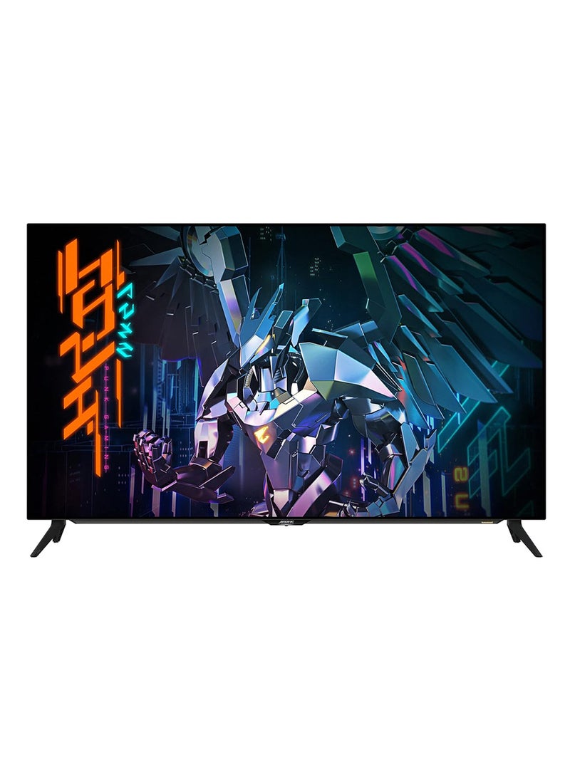 جيجابايت - 47.53-Inch Aorus 4K UHD OLED Gaming Monitor, 3840x2160 Resolution, 120Hz Refresh Rate, 1ms Response Time (GTG), HDR10, DCI-P3 / SRGB, HDMI, DP, USB Type-C, FO48U-EK Black - Image 1