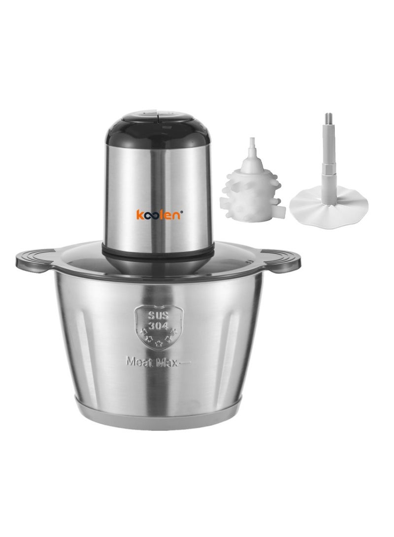 KOOLEN - 3 In 1 Electric Vegetable And Meat Slicer 3 L 500 W 801.109.011 Black/Silver - Image 1