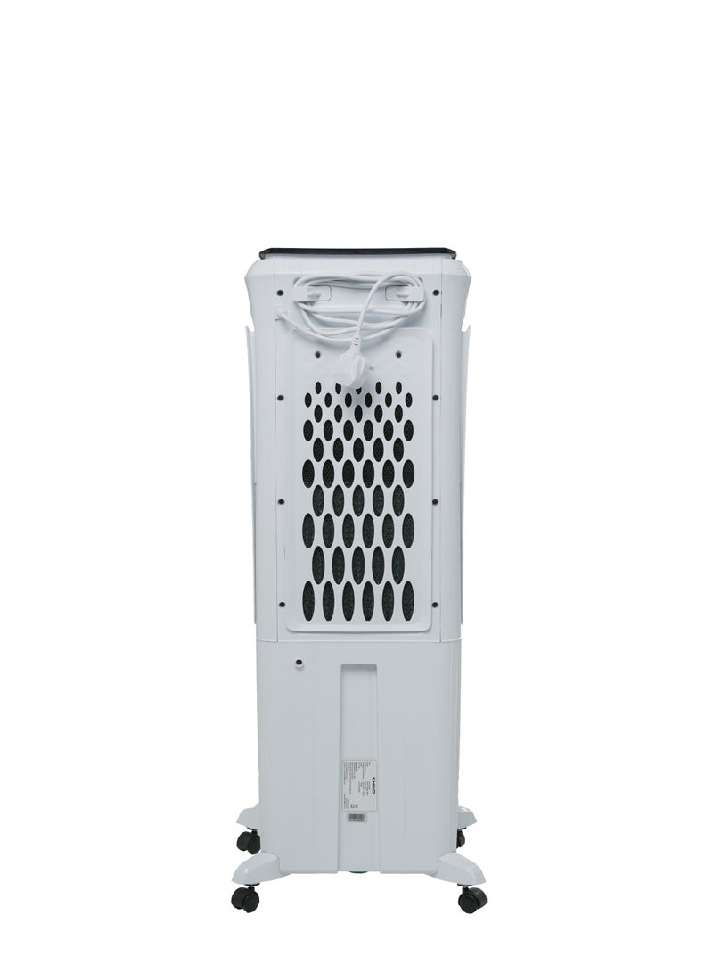 Frosty-3D Air Cooler With Remote, 3 Sided Honeycomb Cooling Pads, Activated Silver Cation For Fresher Air, Pop-Up Touchscreen Control 30 L 45 W Frosty 3D Black/White